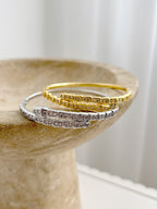 Seren Diamanté Bangle - 18K Gold Plated