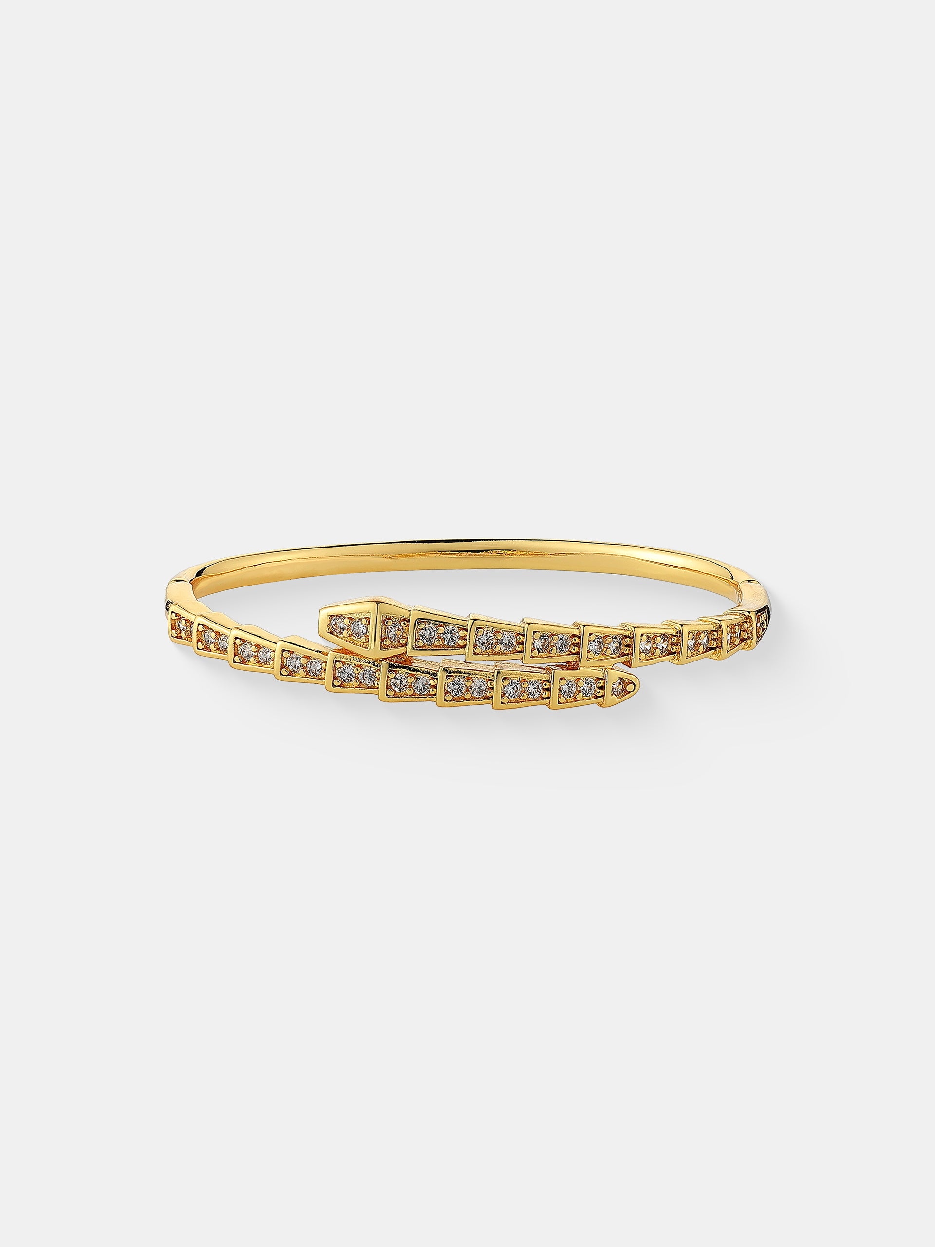 Seren Diamanté Bangle - 18K Gold Plated