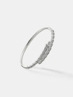 Seren Diamanté Bangle - Sterling Silver Plated