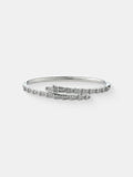 Seren Diamanté Bangle - Sterling Silver Plated