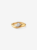 Monet Crystal 18K Gold Plated Ring