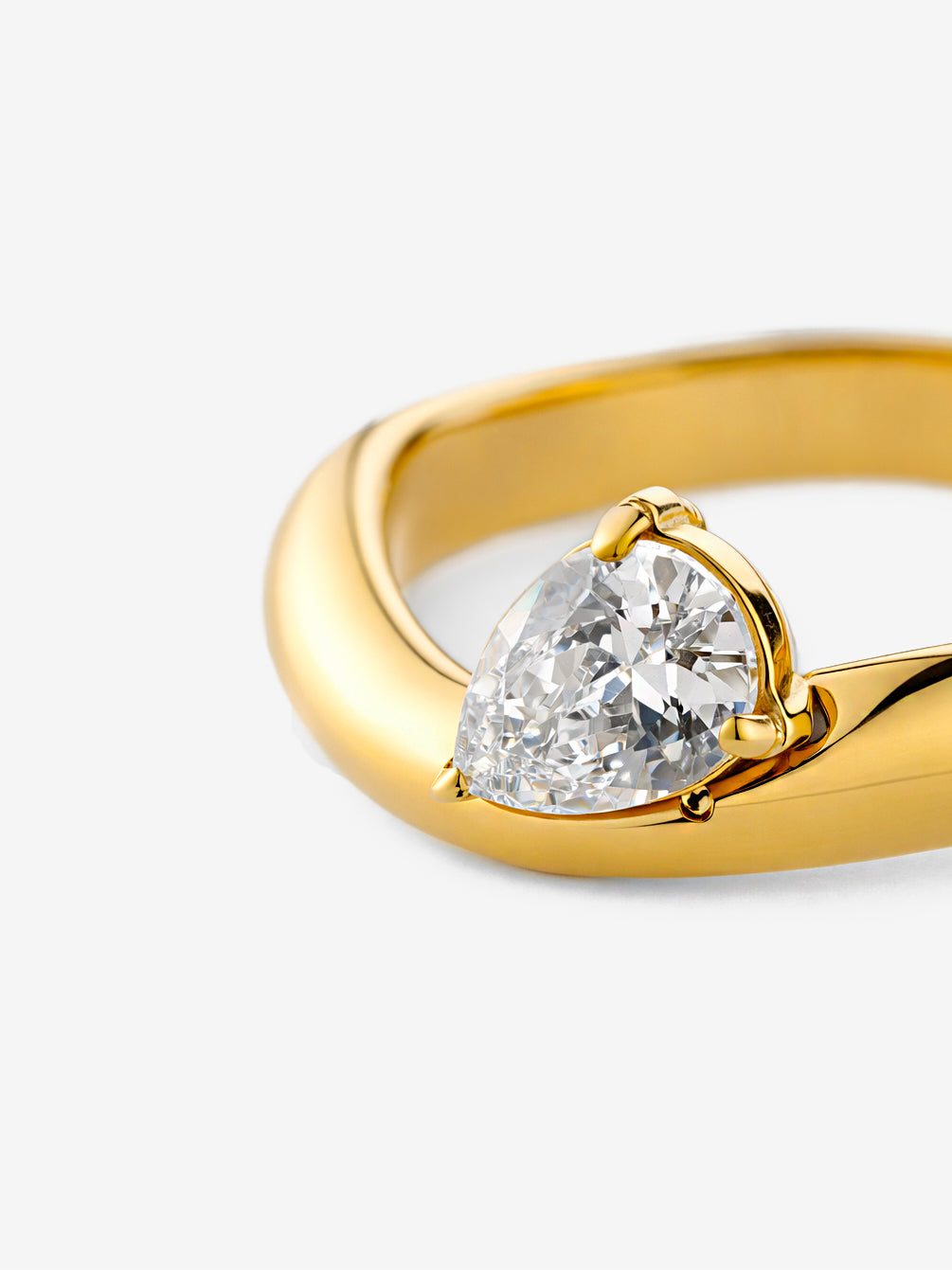Monet Crystal 18K Gold Plated Ring