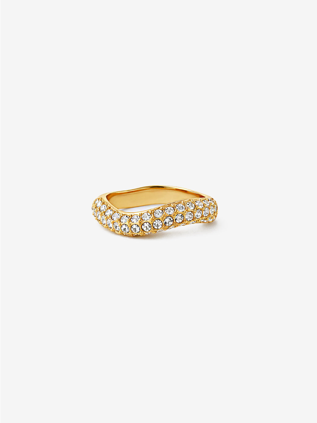 Vera Diamanté 18K Gold Plated Ring