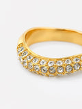 Vera Diamanté 18K Gold Plated Ring