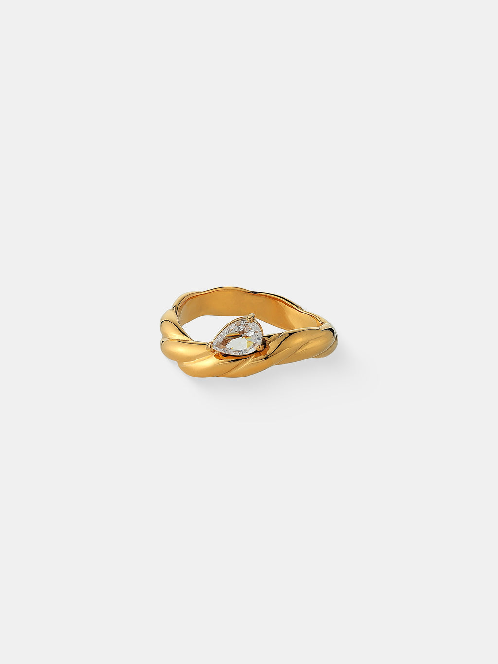 Liora Drop Crystal 18K Gold Plated Ring