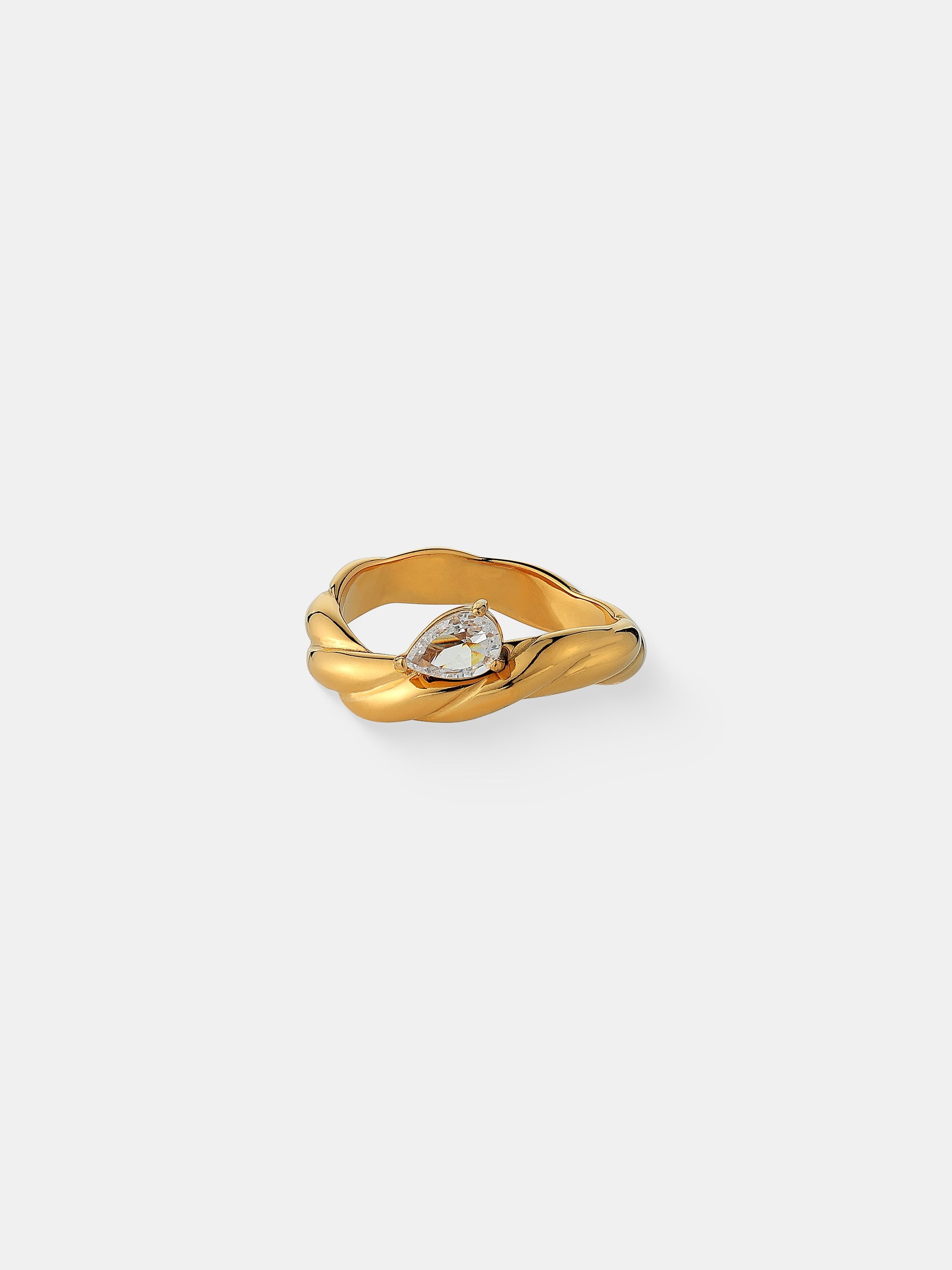 Liora Drop Crystal 18K Gold Plated Ring