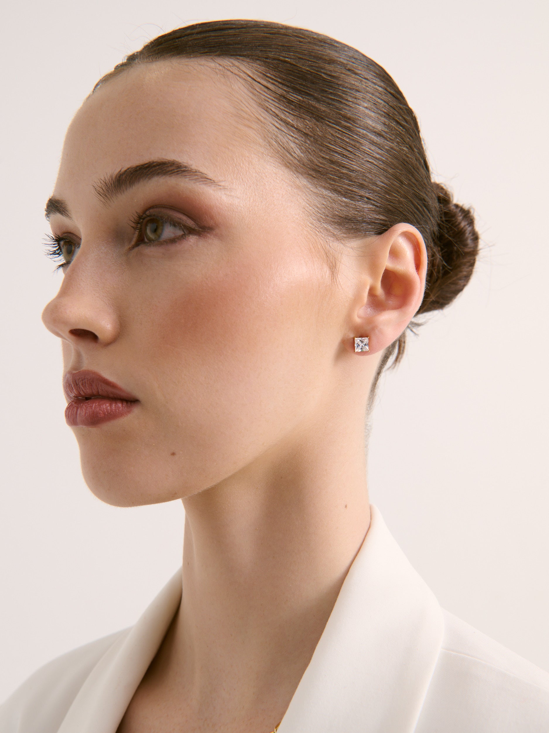 Clara Crystal Stud Earrings - 18K Gold Plated