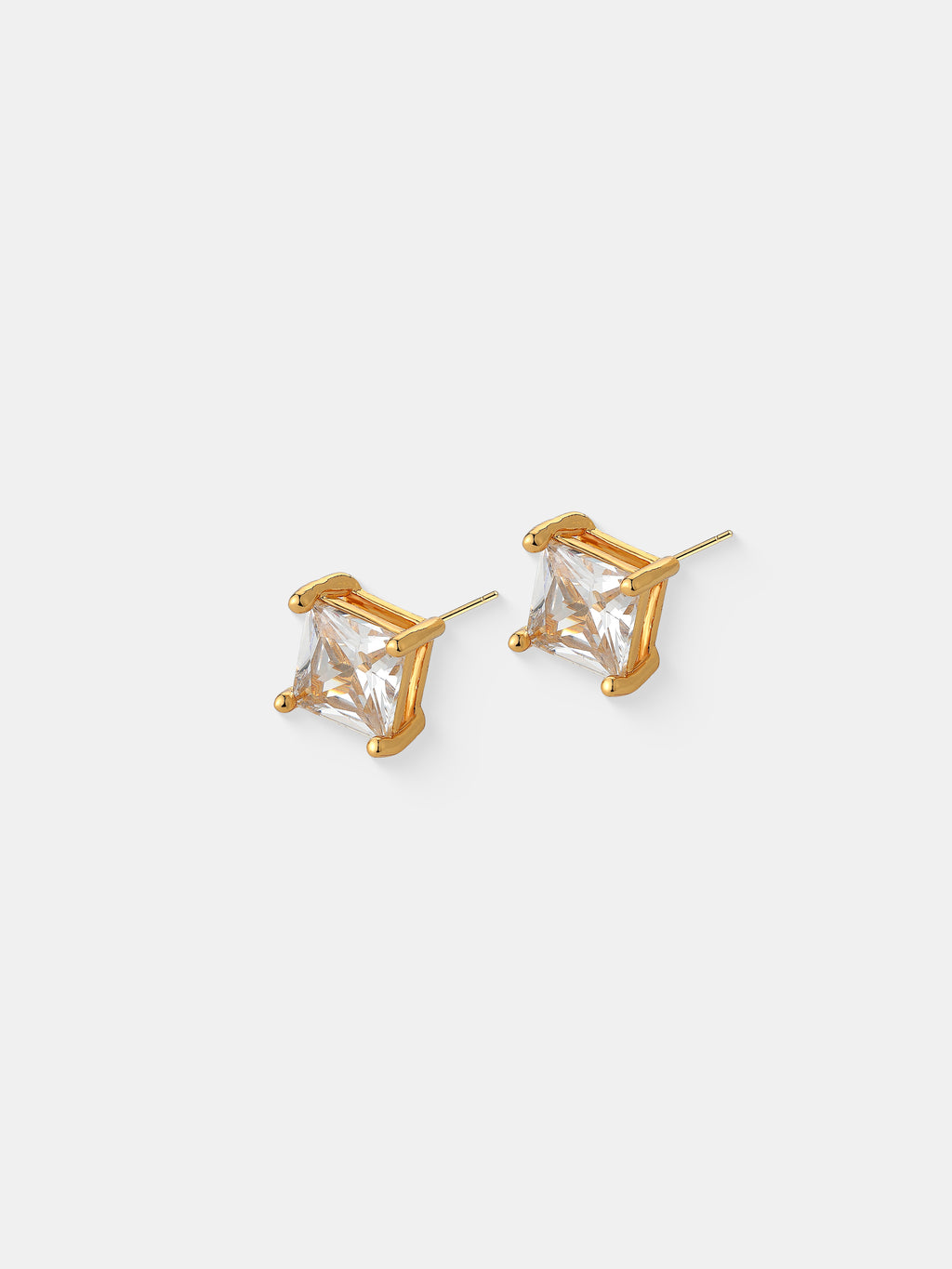 Clara Crystal Stud Earrings - 18K Gold Plated