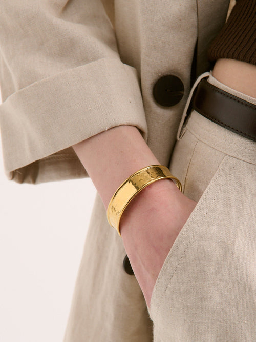 Anchovy Cuff Bracelet - 18k Gold Plated