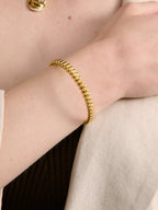 Pebble Cuff Bracelet - 18k Gold Plated