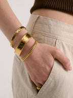 Cinta Cuff Bracelet - 18k Gold Plated