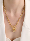 Divinity Heart Necklace - Gold