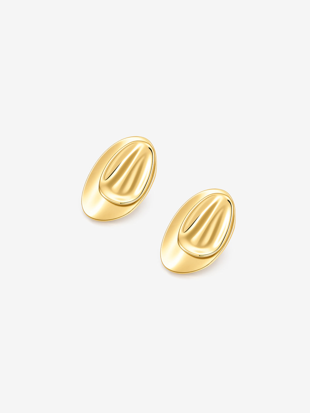 Sade Pebble Earrings - 18k Gold Plated
