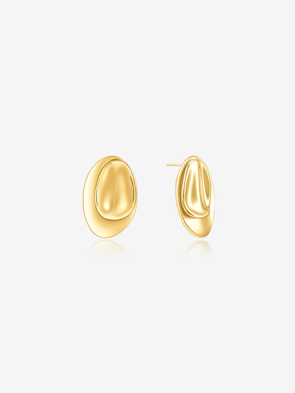 Sade Pebble Earrings - 18k Gold Plated