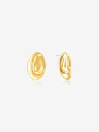 Sade Pebble Earrings - 18k Gold Plated