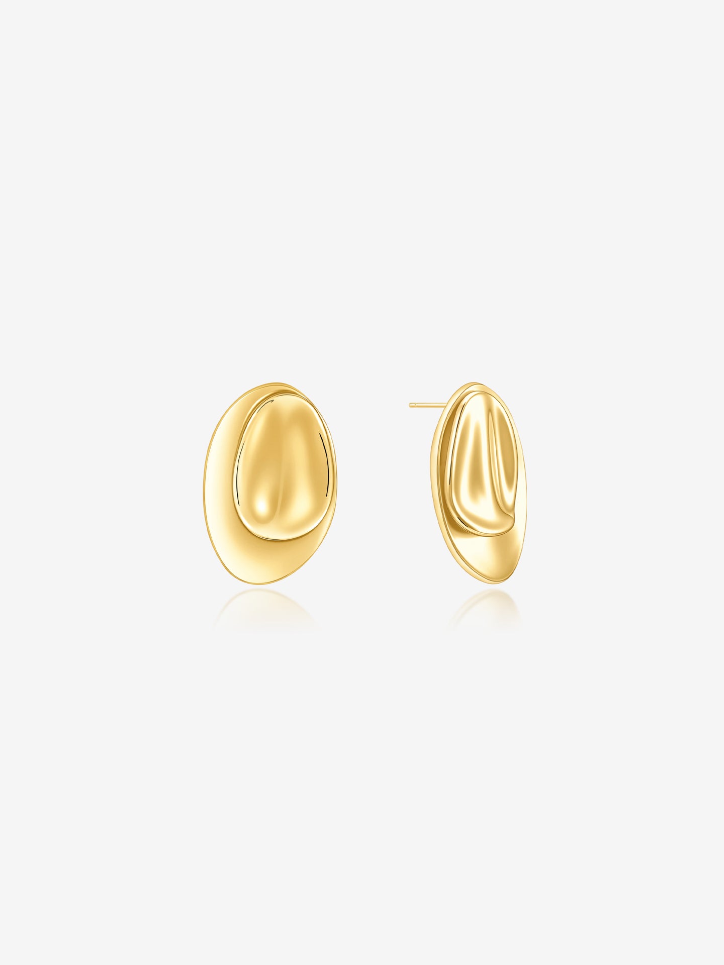 Sade Pebble Earrings - 18k Gold Plated