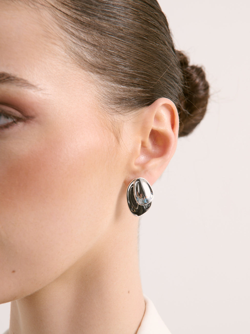 Sade Pebble Earrings - Sterling Silver Plated