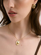 Sade Pebble Earrings - 18k Gold Plated