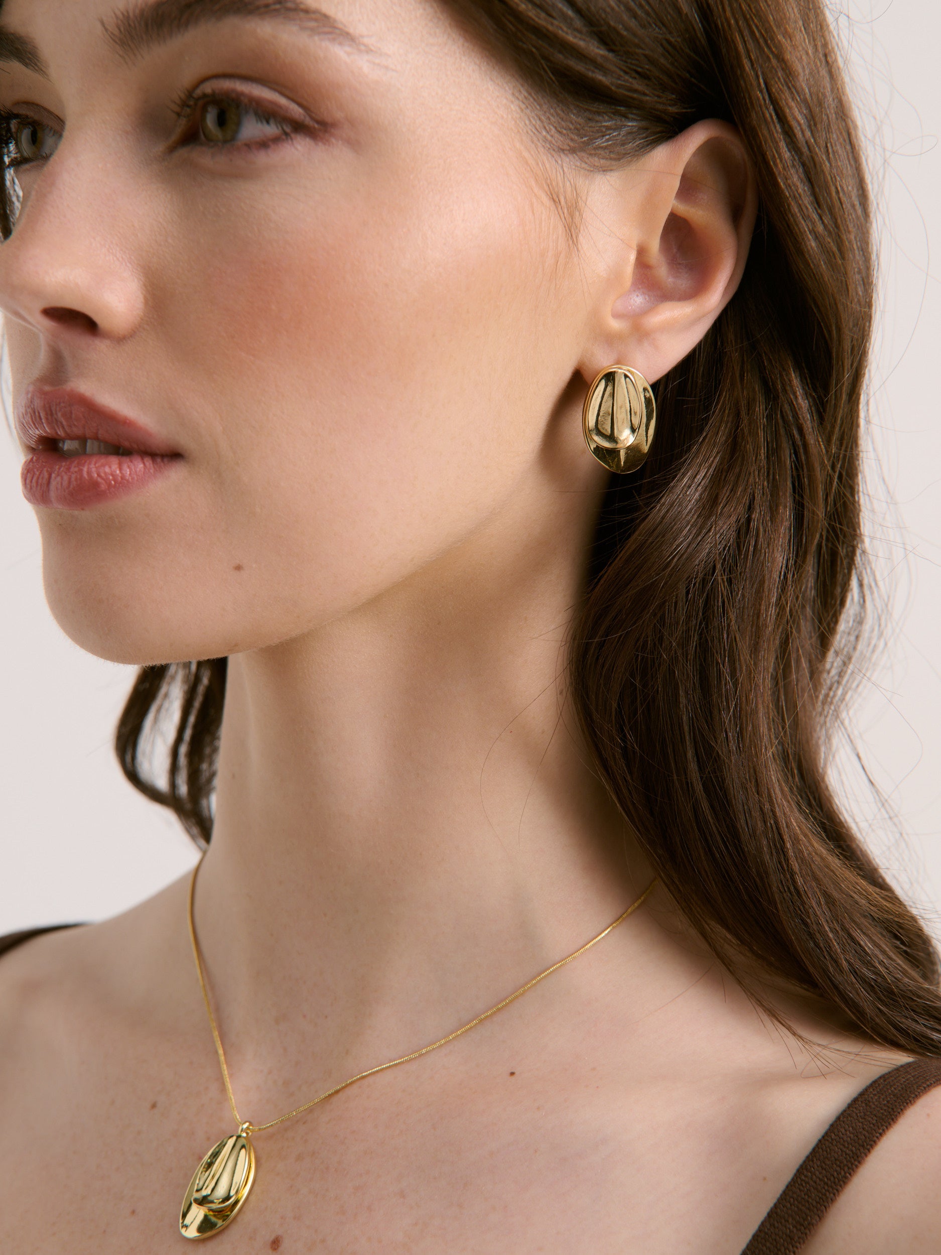 Sade Pebble Earrings - 18k Gold Plated