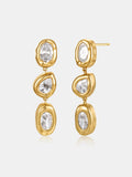 Cascade Crystal Drop Earrings - 18k Gold Plated
