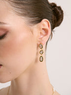 Cascade Crystal Drop Earrings - 18k Gold Plated