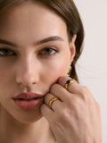 Onyx Signet Ring - Gold Plated
