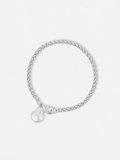 Organic Pearl Pendant Bracelet - Silver