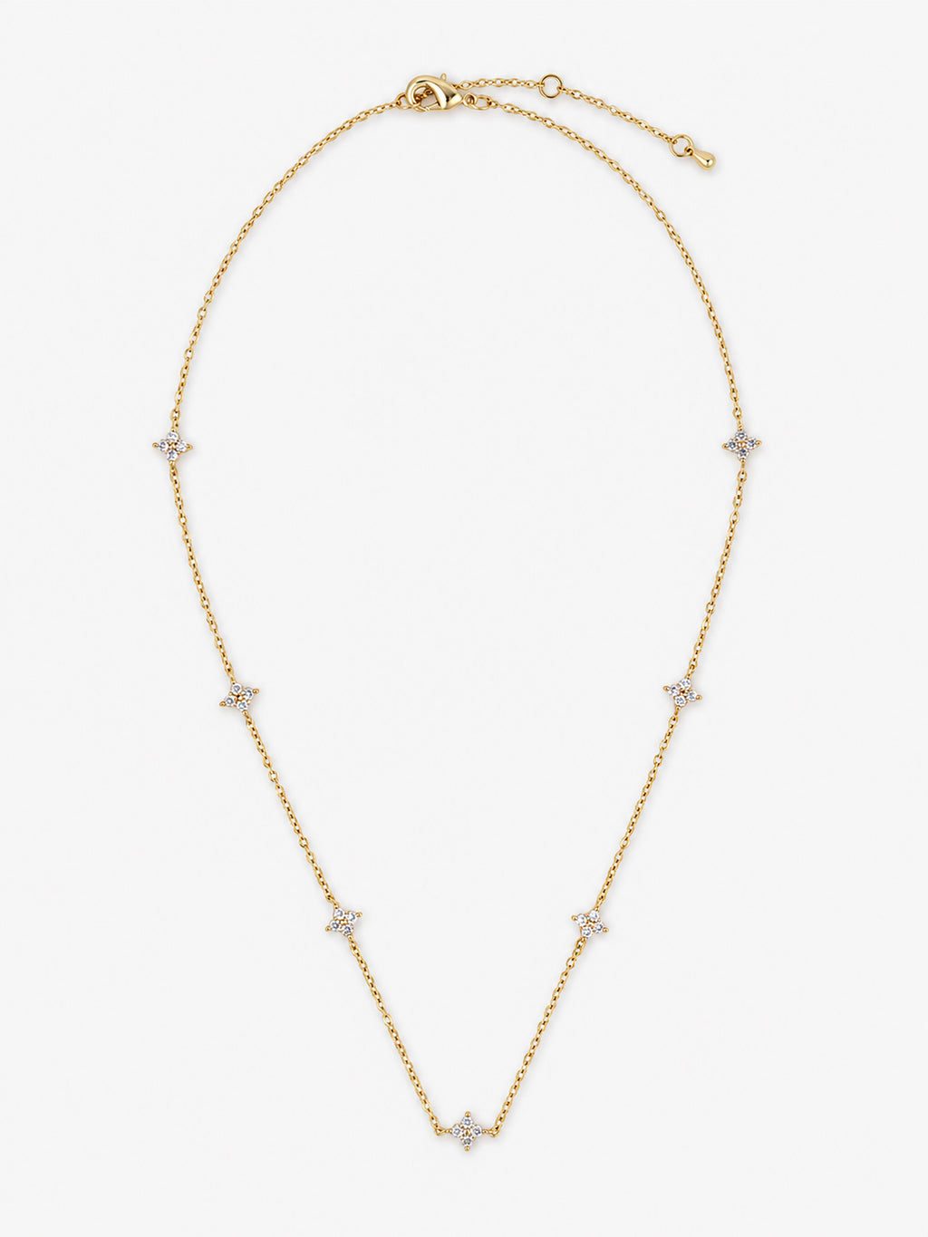 Astra Dainty 18K Gold Plated Station Necklace