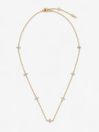 Astra Dainty 18K Gold Plated Station Necklace