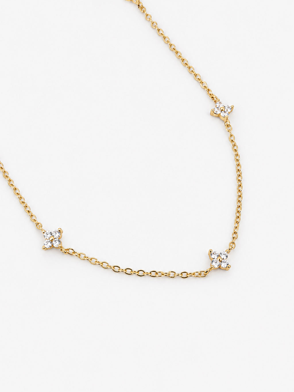 Astra Dainty 18K Gold Plated Station Necklace