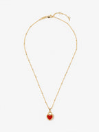 Valentina Reversible Heart Necklace - Red