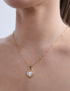 Valentina Reversible Heart Necklace - Red