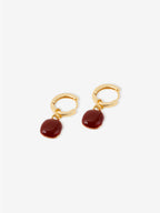 Marla Enamel Drop Earrings - Red