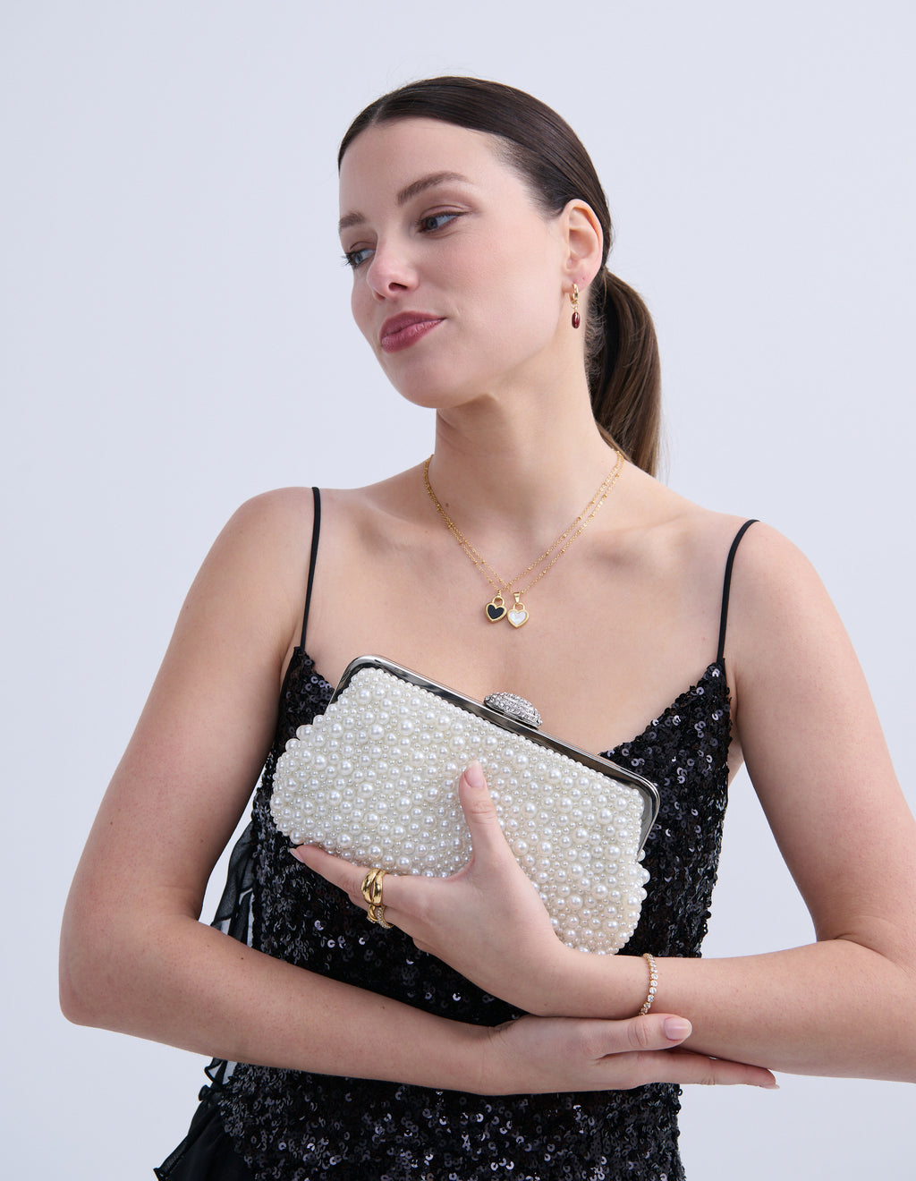 Sasha Pearl Clutch Bag