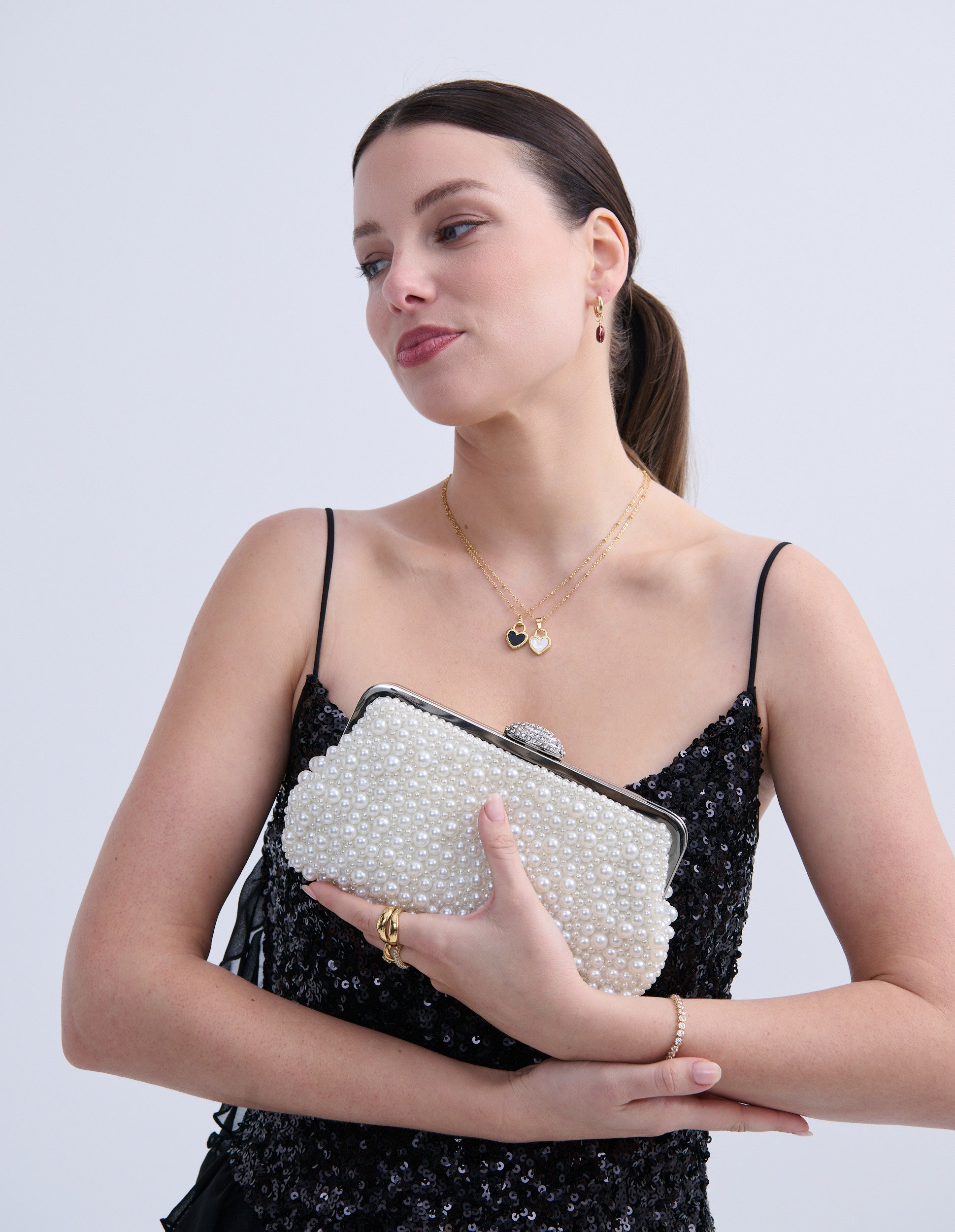 Sasha Pearl Clutch Bag