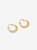 Kya 18K Gold Plated Twist Hoop Earrings