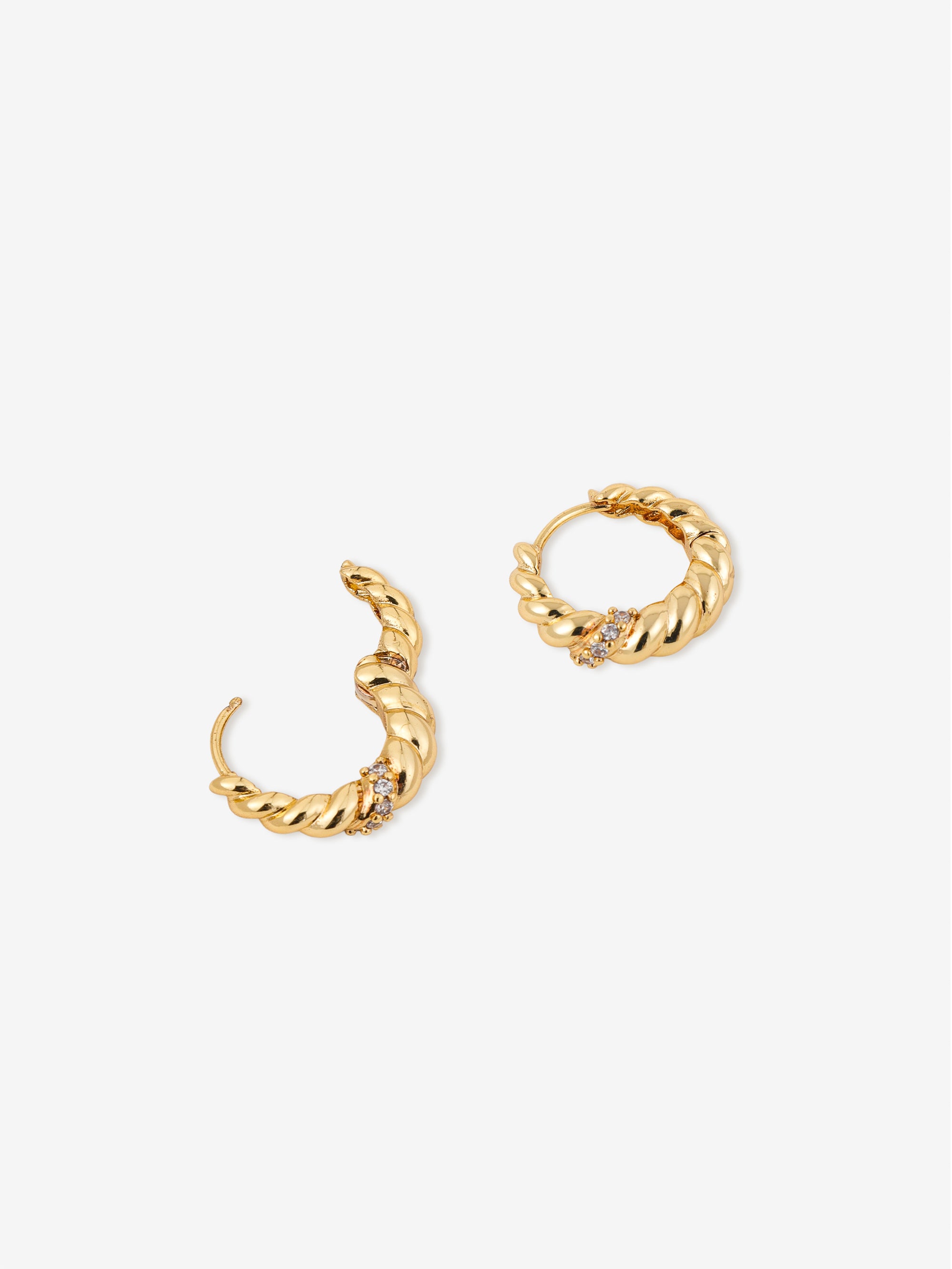 Lulu 18K Gold Plated Twist Hoop Earrings