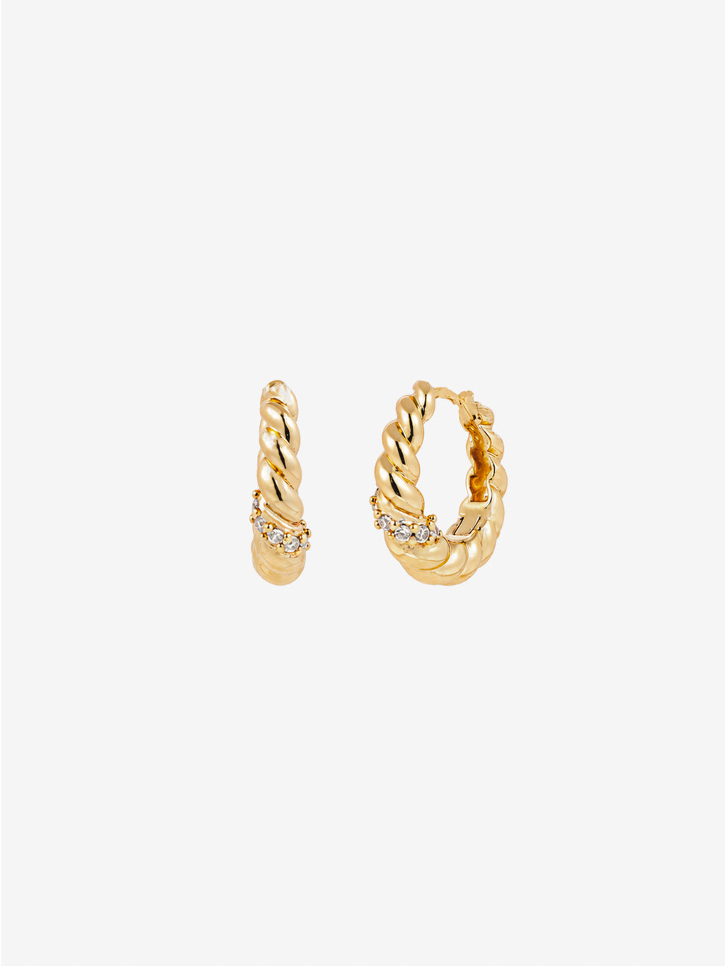 Lulu 18K Gold Plated Twist Hoop Earrings