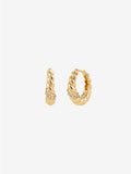 Lulu 18K Gold Plated Twist Hoop Earrings