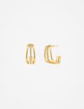 Ramona Triple Pavé Hoop Earrings