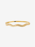 Olsen Wavy Pavé Bangle - 18k Gold Plated