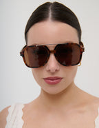 Giselle Aviator Sunglasses - Tort