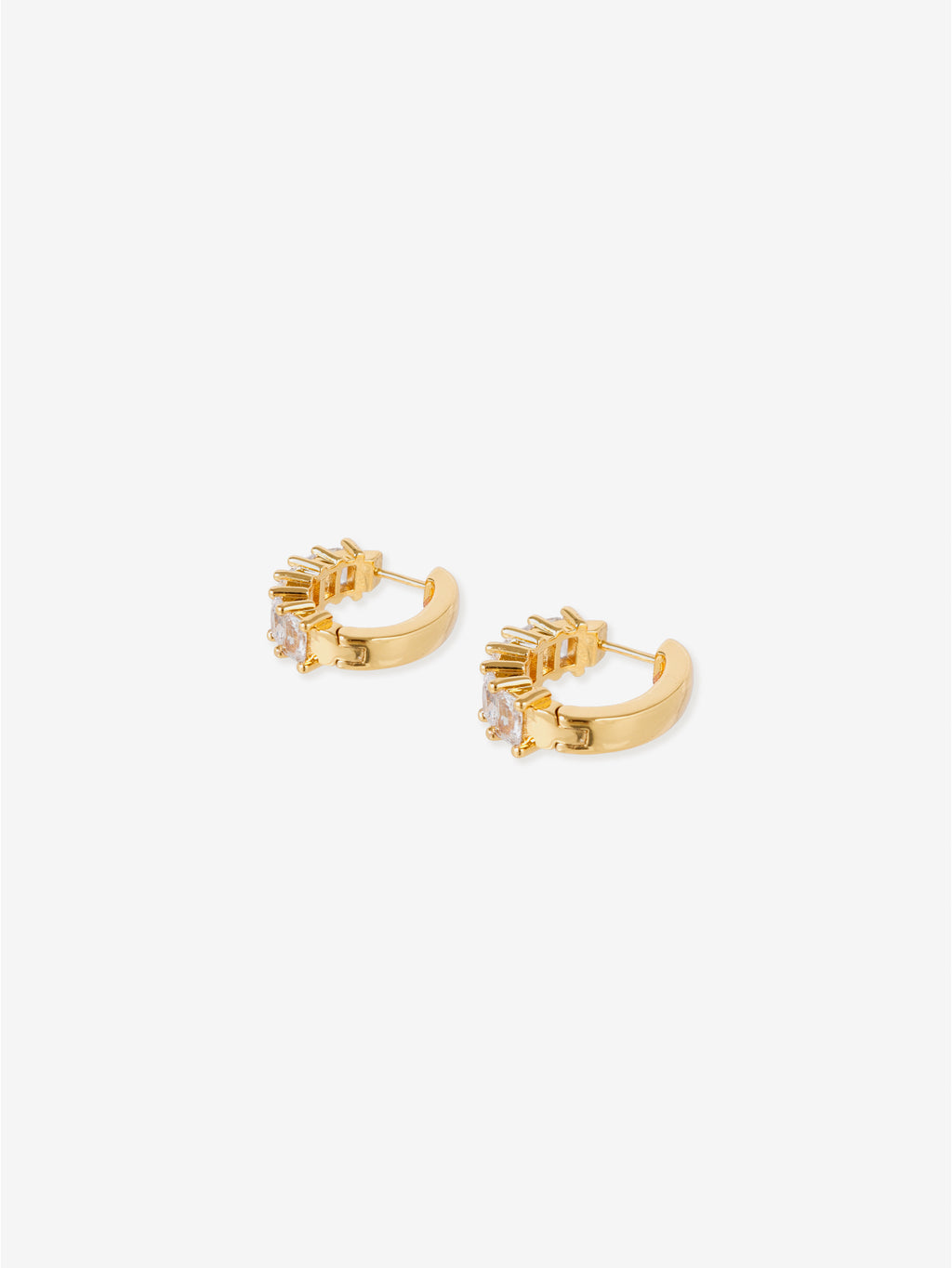 Jazzlyn Diamante Huggie Earrings - Large