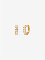 Jazzlyn Diamante Huggie Earrings - Large