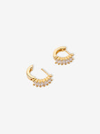 Jazzlyn Diamante Huggie Earrings - Small