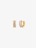 Jazzlyn Diamante Huggie Earrings - Small
