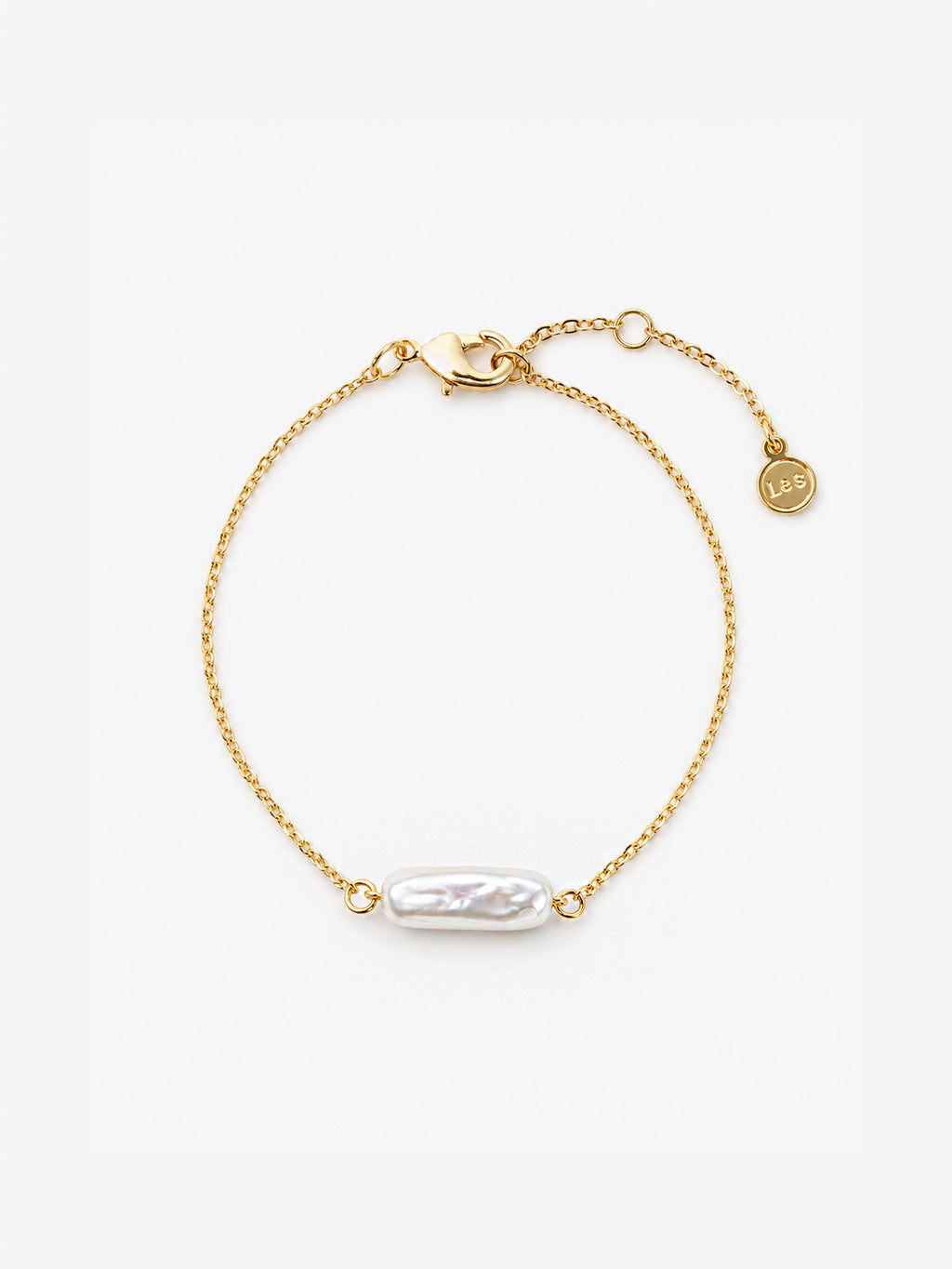 Orbit Baroque Pearl Bracelet - Gold