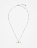 Dual Tone T-Bar Necklace