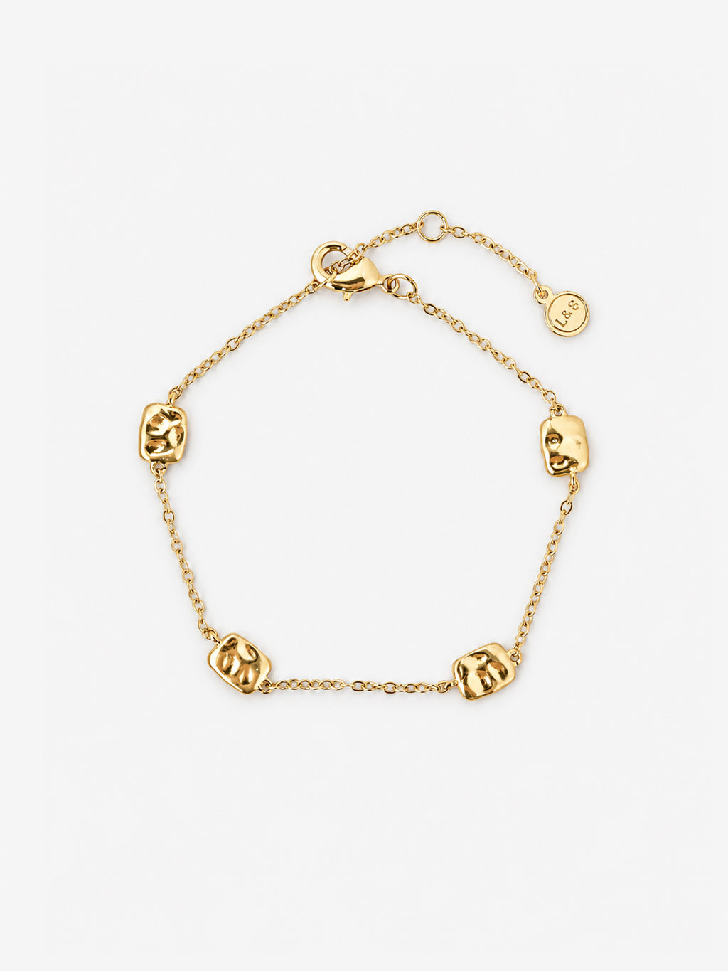 Portia Medallion Link Bracelet - Gold