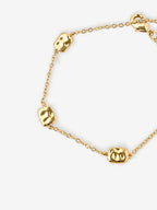 Portia Medallion Link Bracelet - Gold